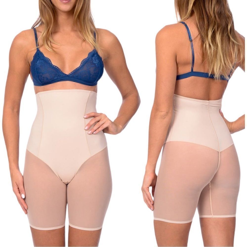 Body Beautiful Extra High Waist Shaper with Targeted Double Front Smooth…